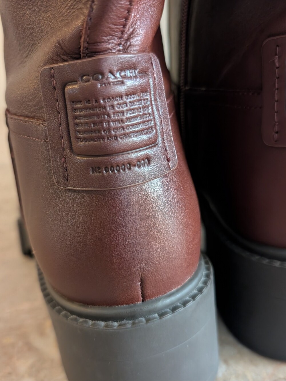 Coach Lili Buckled Leather Boots Walnut Brown #CD153 Women's Size 10B Regular - Picture 7 of 11